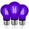 Luxrite A19 LED Edison Black Light Bulb 6W UVA397-407nm Enclosed Fixture Rated E26 Base, 3PK LR21729-3PK - alternate 1